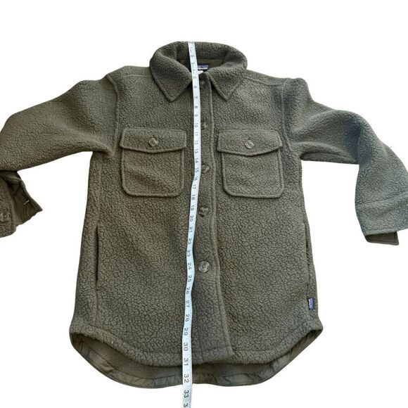 Patagonia Women's Fleece Button Down Retro File Shacket Pine Needle Green XS - Picture 9 of 10
